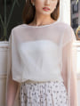 チュールツイストバルーンブラウス
