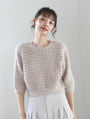 【cestmignon_mauセレクト】ツイード編み半袖ニット