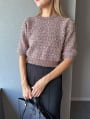 【cestmignon_mauセレクト】ツイード編み半袖ニット