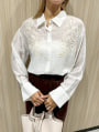 3wayスリーブコード刺繍シアーシャツ
