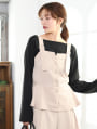 【U150サイズあり】ペプラムビスチェ風オールインワン