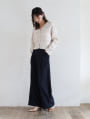【kannaセレクト】【U150サイズあり】ベルト付きツータックハイウエストワイドパンツ