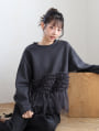 【MARIAセレクト】 チュールデザインダンボールプルオーバー