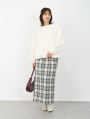 【kanaセレクト】 【U150サイズあり】チェック柄バックスリットナロースカート