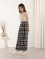 【kanaセレクト】 【U150サイズあり】チェック柄バックスリットナロースカート