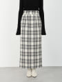 【kanaセレクト】 【U150サイズあり】チェック柄バックスリットナロースカート