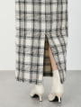 【kanaセレクト】 【U150サイズあり】チェック柄バックスリットナロースカート