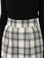 【kanaセレクト】 【U150サイズあり】チェック柄バックスリットナロースカート