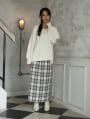 【kanaセレクト】 【U150サイズあり】チェック柄バックスリットナロースカート