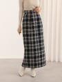 【kanaセレクト】 【U150サイズあり】チェック柄バックスリットナロースカート