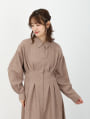 【kanaセレクト】 【U150サイズあり】ウエストタックシャツワンピース