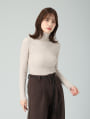 リブハイネックシンプルニット