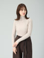 リブハイネックシンプルニット