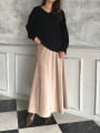 セミフレアスエードスカート