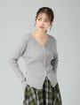 Vネックシンプルニットカーディガン