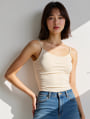 【接触冷感×抗菌防臭】さらさら、ひんやりカップ付きキャミソール【EssentialCool】