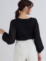 シフォンドッキングニット