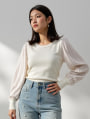 シフォンドッキングニット