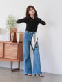 シンプルメロー長袖トップス