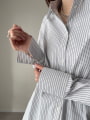 【cestmignon_mauセレクト】 バック2wayロングカフスストライプシャツ