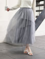【U150サイズあり】ティアードラメチュールスカート