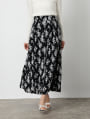 フラワープリントバックゴムフレアスカート