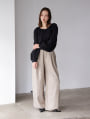 タックワイドパンツ