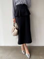 【cho____07セレクト】 ファスナー付きペプラムナロースカート