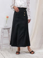 折り返しデザインロングスカート