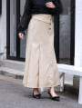 折り返しデザインロングスカート