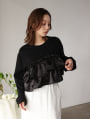 アシンメトリーフリルプルオーバー