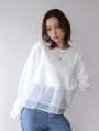 シアーフリルドッキングトップス