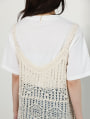 【2点セット】Tシャツ×かぎ針ビスチェ