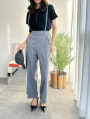 【kannaセレクト】サスペンダー付きワイドパンツ