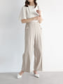 【kannaセレクト】 サスペンダー付きワイドパンツ