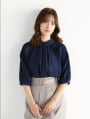 前後2way七分袖プリーツブラウス