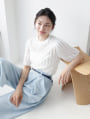 【manaodaysセレクト】 タックフリルTシャツ