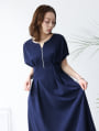 【manaodaysセレクト】 前後2wayウエストタックワンピース