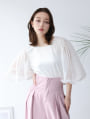 【manaodaysセレクト】 【接触冷感】チュールドッキングスリーブTシャツ