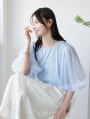 【manaodaysセレクト】 【接触冷感】チュールドッキングスリーブTシャツ