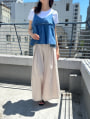 【星玲奈セレクト】ハイウエストタックワイドパンツ