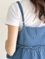 【2点セット】Tシャツ×デニムペプラムビスチェ