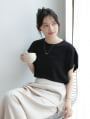 【星玲奈セレクト】【接触冷感】脇見え防止二の腕カバーカットソー