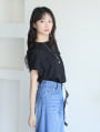 【shieセレクト】【接触冷感】衿元ギャザーブラウス