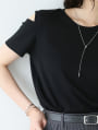オープンショルダーサマーTシャツ
