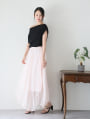 ふんわりシフォン裾ボリュームギャザースカート