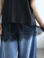 アイラッシュレースレイヤードスカート