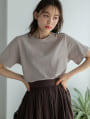 ニュアンスカラークルーネックTシャツ