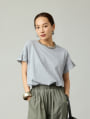 袖フリルTシャツ