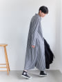 ストライプシャツロングワンピース
